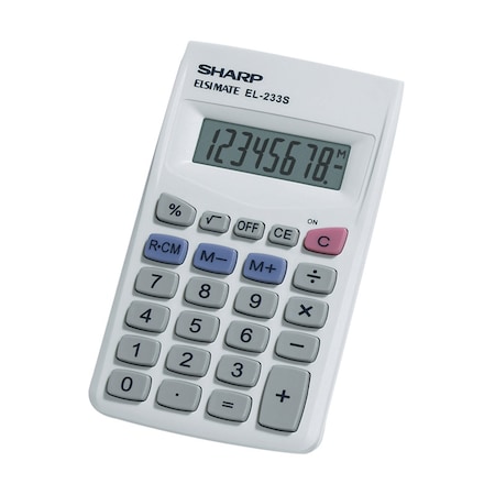 Sharp Sharp White 8 digit Calculator EL233SB